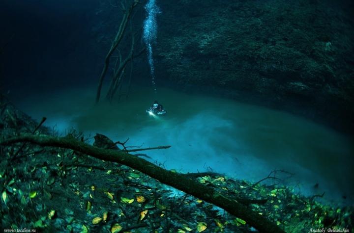 Cenote Angelita Río subterráneo 
